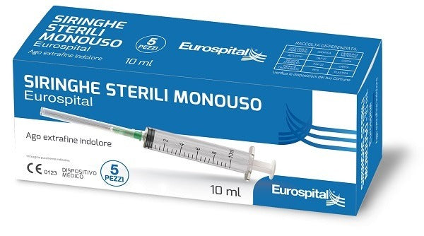 eurospital siringa monouso 10 ml 5 pezzi eurospital