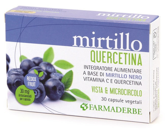 farmaderbe mirtillo quercetina 30 capsule vegetali ean 8058456783994