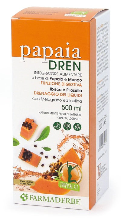 farmaderbe srl papaia dren 500 ml farmaderbe ean 8058456784854
