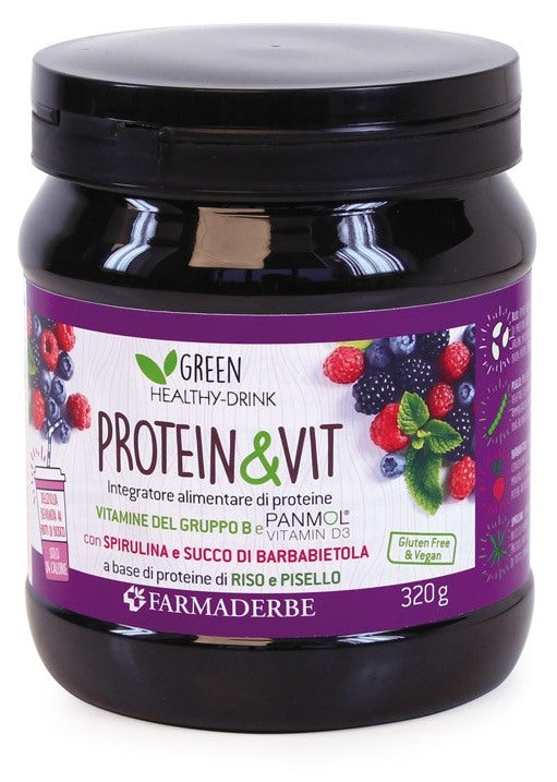 farmaderbe srl protein vit frutti di bosco 320 g ean 8058456784465