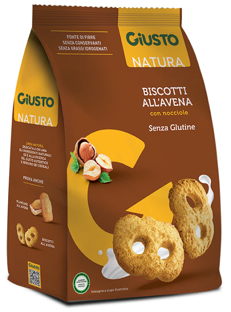farmafood giusto senza glutine biscotti avena con nocciole 250 g giusto ean 8058481481254