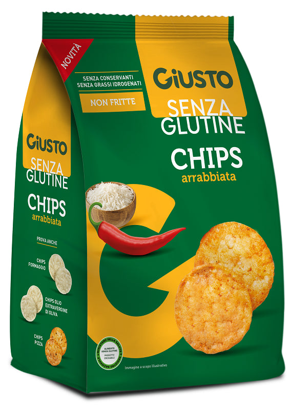 farmafood giusto senza glutine chips arrabbiata 40 g giusto ean 8058481482107