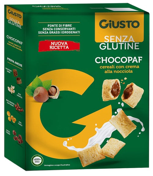 farmafood giusto senza glutine chocopaf 250 g giusto ean 8058481483685