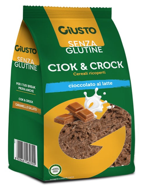 farmafood giusto senza glutine ciock crock cereali ricoperti di cioccolato al latte 125 g giusto ean 8058481482701