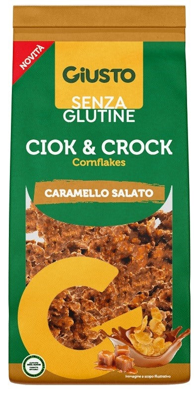 farmafood giusto senza glutine ciock crock cornflakes caramello salato 125 g giusto ean 8058481482718