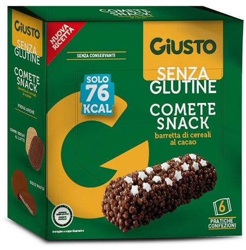 farmafood giusto senza glutine comete snack 6 confezioni da 20 g giusto ean 8058481481070