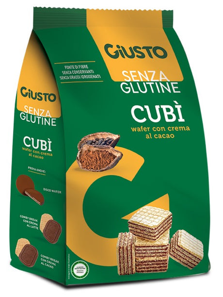 farmafood giusto senza glutine cubi wafer cacao 250 g giusto ean 8058481480844