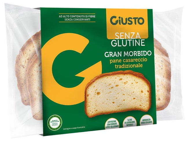 farmafood giusto senza glutine gran morbido pane casareccio 200 g giusto ean 8058481481964