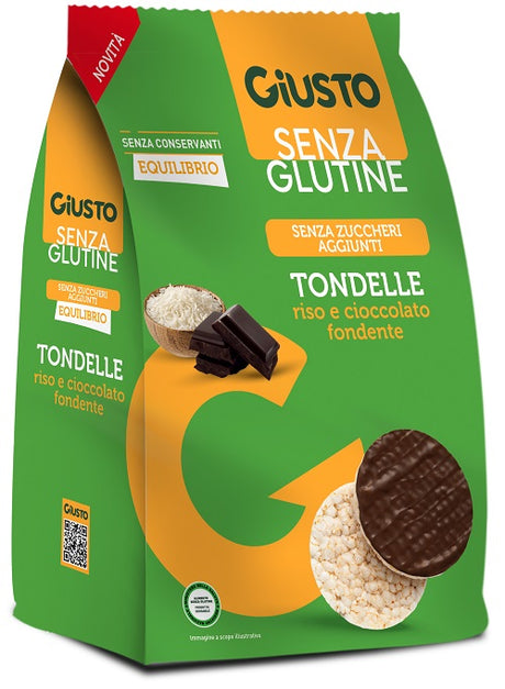 farmafood giusto senza glutine tondelle cioccolato fondente new 60 g giusto ean 8058481483210