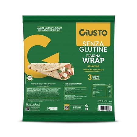 farmafood giusto senza glutine wrap con avena 3 pezzi da 60 g giusto ean 8058481480486