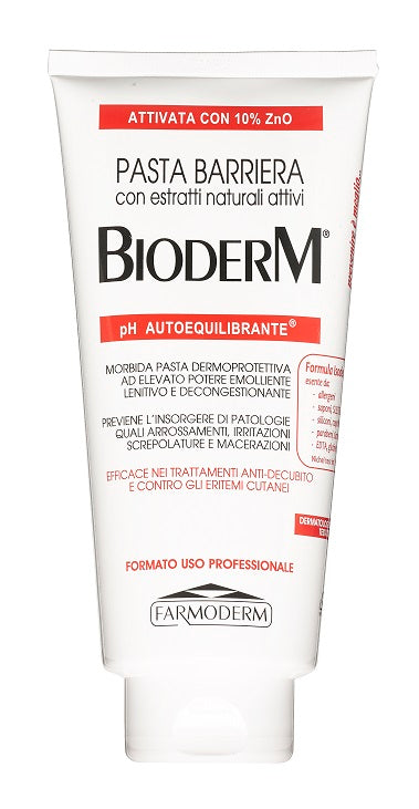 farmoderm bioderm pasta barriera traspirante ph autoequilibrante con 10 zinco 300 ml bioderm