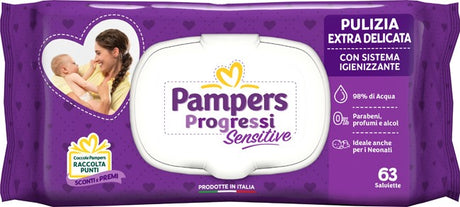 fater babycare pampers progressi salviette sensitive aloe ricarica 63 pezzi pampers ean 4015400828235