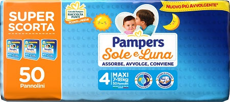 fater babycare pampers sole luna trio maxi 50 pezzi pampers ean 8001480306516