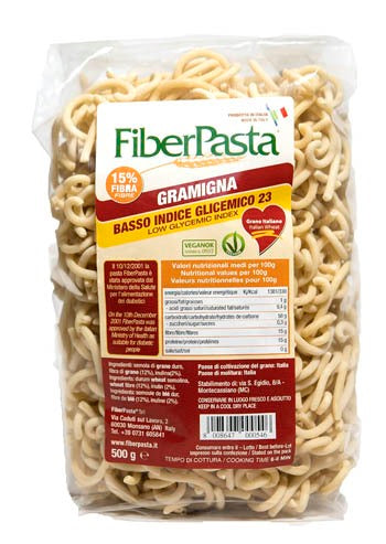 fiberpasta fiberpasta gramigna basso indice glicemico 500 g ean 8008647000546