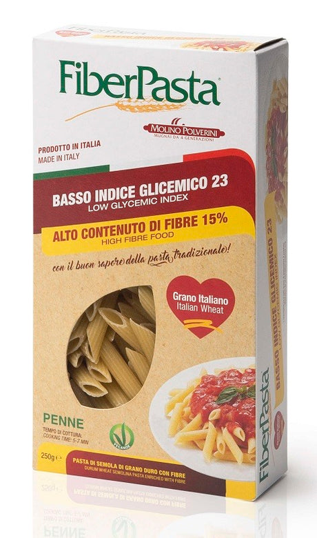 fiberpasta fiberpasta penne basso indice glicemico 250 g ean 8008647000300