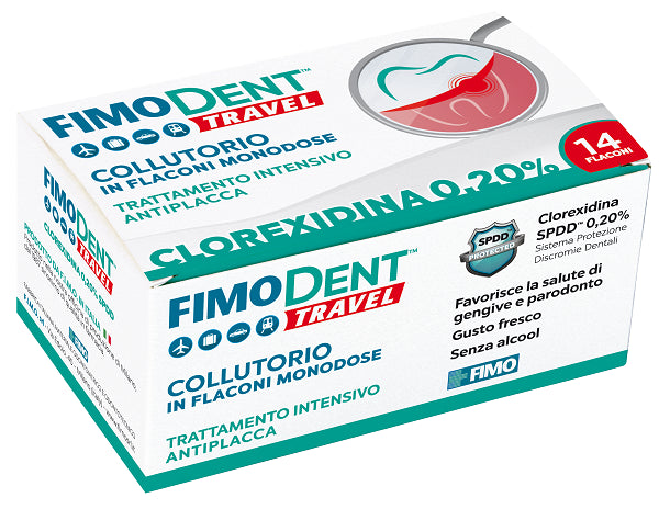 fimo fimodent travel collutorio clorexidina spdd 020 14 flaconcini monodose 10 ml fimo ean 8028518000956