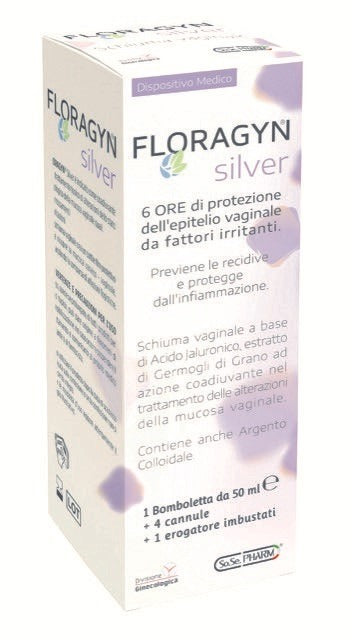 floragyn floragyn silver schiuma vaginale con argento colloidale 50 ml floragyn