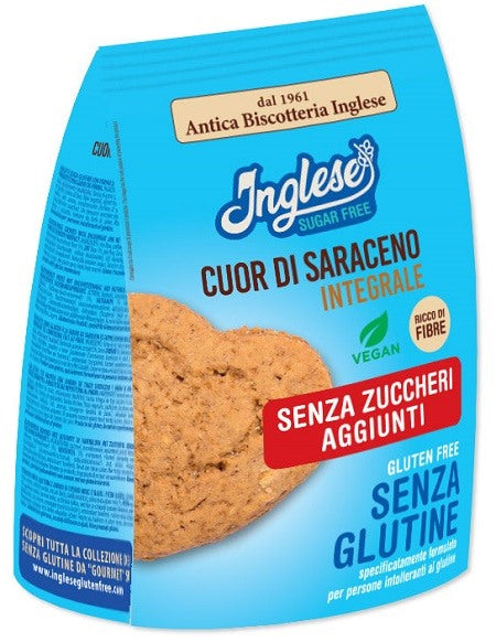 gaia inglese biscotti cuor di saraceno integrali senza zuccheri aggiunti 200 g inglese ean 8050450582412