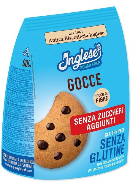 gaia inglese biscotti gocce di cioccolato senza zuccheri aggiunti 200 g inglese ean 8050450582375