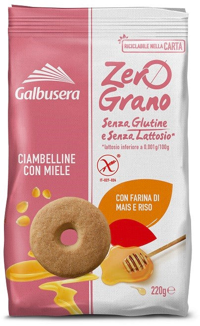 galbusera zerograno frollini ciambelline miele 220 g zerograno ean 8002190006680