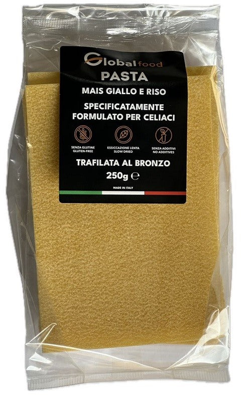 global food lasagne di mais giallo e riso 250 g ean 8050391360025