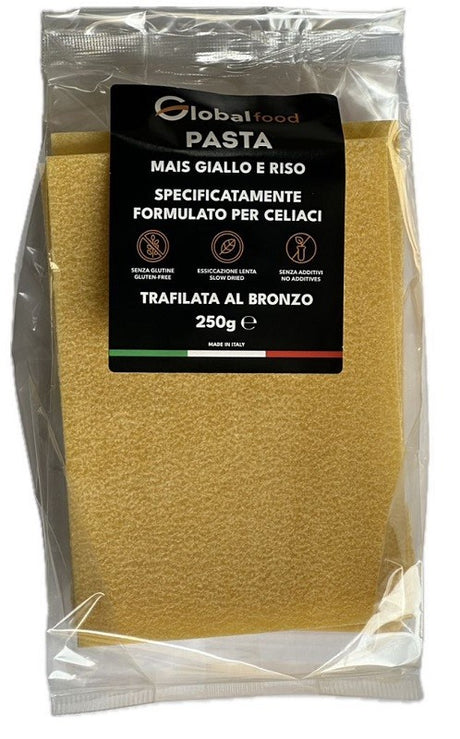 global food lasagne di mais giallo e riso 250 g ean 8050391360025