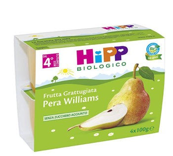 hipp italia hipp bio hipp bio frutta grattuggiata pera williams 4x100 g hipp ean 4062300186835