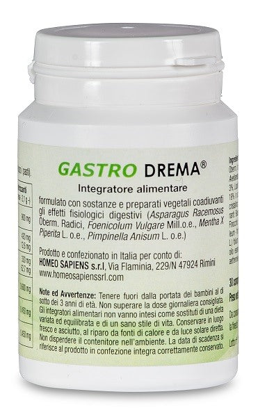 homeo sapiens gastro drema 30 compresse 21 g homeo sapiens ean 8051093120184