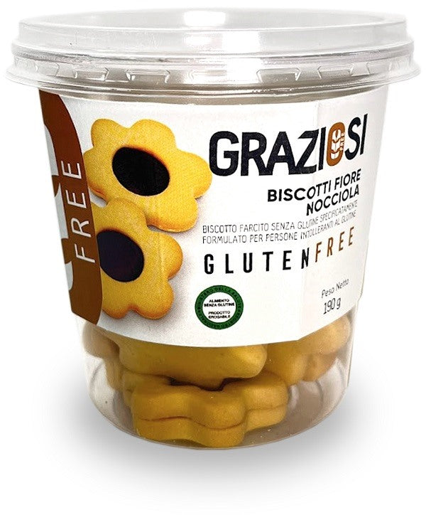 laboratorio graziosi fiore con crema di nocciola biscotto 190 g ean 8052990251698