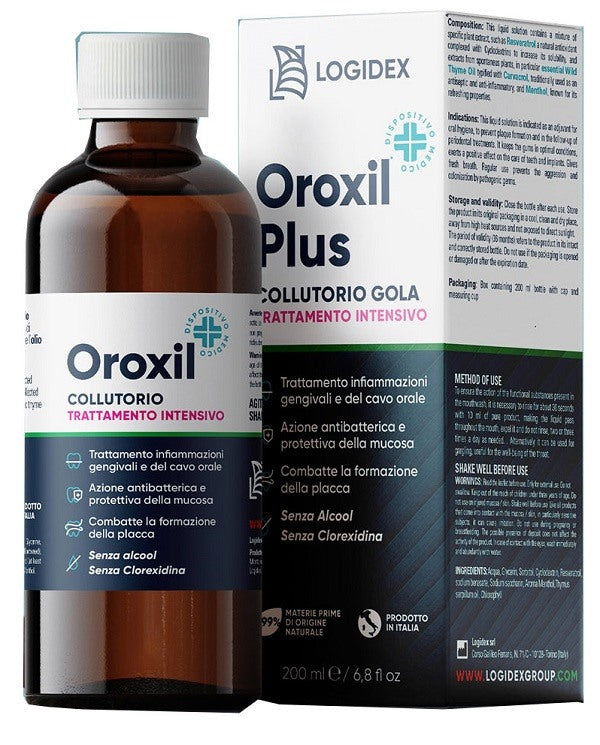 logidex oroxil plus collutorio gola 200 ml logidex ean 8052877370306