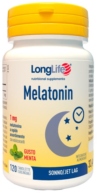 longlife longlife melatonin 1 mg aroma menta 120 tavolette sublinguali longlife ean 8054521004650