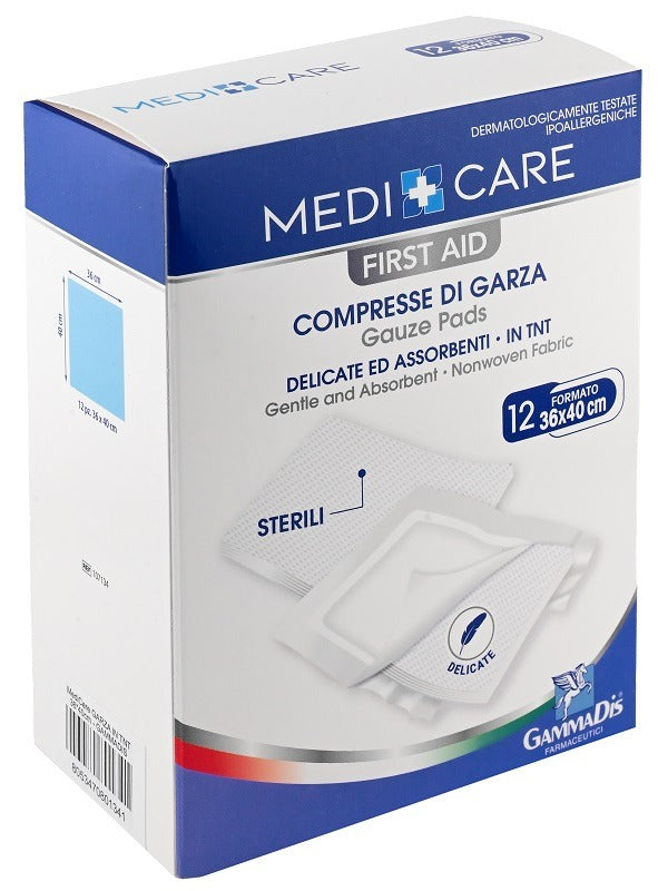 medicare garza medicare tnt 36x40 cm 12 pezzi medicare ean 8053470801341