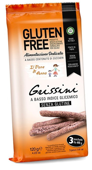 molino rivetti pietro il pane di anna grissini a basso indice glicemico 3 pacchetti da 40 g pane anna ean 8032636193414
