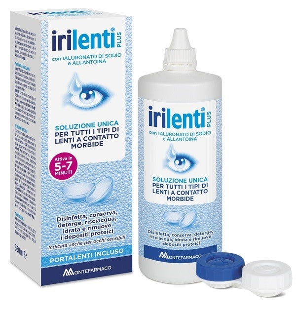 montefarmaco otc soluzione unica per lenti a contatto irilenti 360 ml portalenti ean 8058363621181