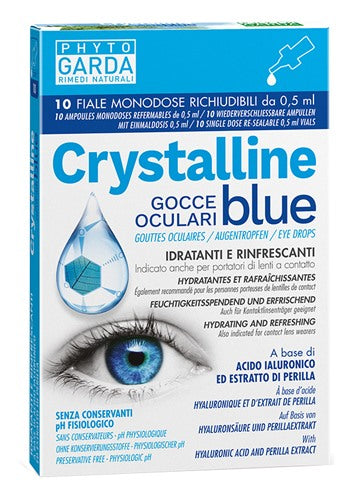 named crystalline blue gocce oculari monodose 10 fiale 05 ml phyto garda ean 8054085120384