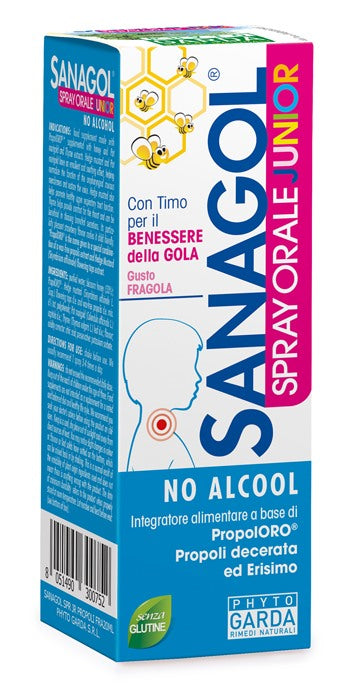 named sanagol spray junior propoli fragola 20 ml phyto garda ean 8051490300752