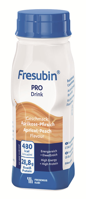 nessuno fresubin pro drink albicocca pesca 4 flaconi x 200 ml ean 4051895029146