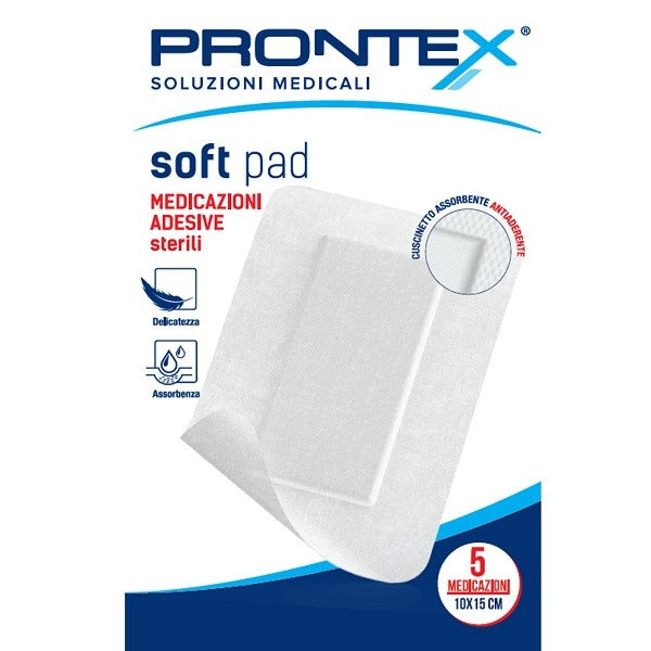 nessuno medicazione adesiva sterile prontex soft pad 10x15 cm 5 pezzi ean 8057018293841