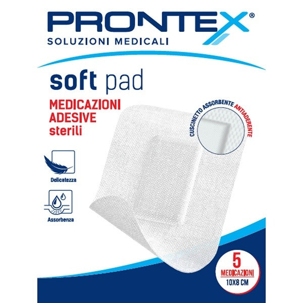 nessuno medicazione adesiva sterile prontex soft pad 10x8 cm 5 pezzi ean 8057018293827
