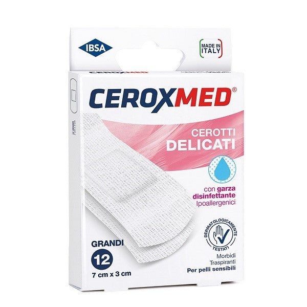 nova argentia cerotti delicati ceroxmed con garza disinfettante per pelli sensibili 7x3cm 12 pezzi ceroxmed ean 8033638956267
