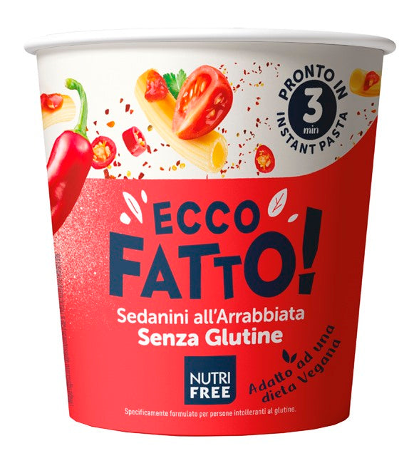 nt food nutrifree ecco fatto sedanini allarrabbiata 70 g nutrifree ean 8008696031935