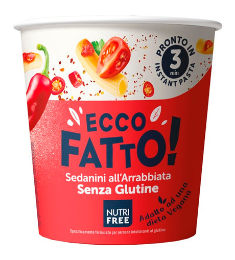 nt food nutrifree ecco fatto sedanini allarrabbiata 70 g nutrifree ean 8008696031935