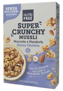 nt food nutrifree super crunchy muesli nocciole e mandorle senza zuccheri aggiunti 300 g nutrifree ean 8008696032086
