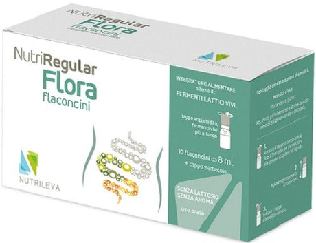 nutrileya srl nutriregular flora 10 flaconcini 8 ml nutrileya ean 8055728150317