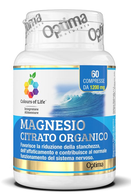 optima colours of life magnesio citrato organico 60 compresse 1200 mg colours of life ean 8052432433071