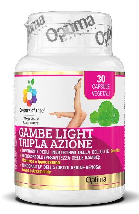 optima naturals colours of life gambe light tripla azione 30 capsule vegetali 850 mg colours of life ean 8052432437482