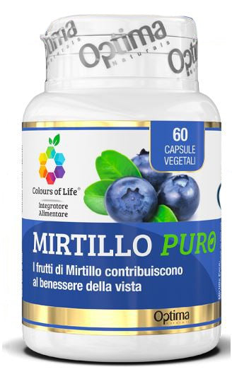 optima naturals colours of life mirtillo puro 60 capsule vegetali 500 mg colours of life ean 8052432438236