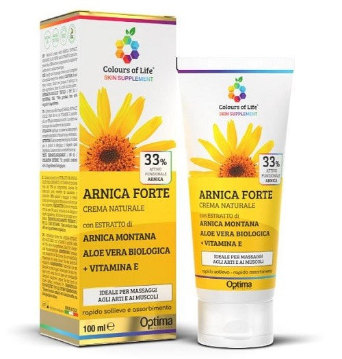 optima naturals colours of life skin supplement arnica forte 33 crema 100 ml colours of life ean 8052432436287