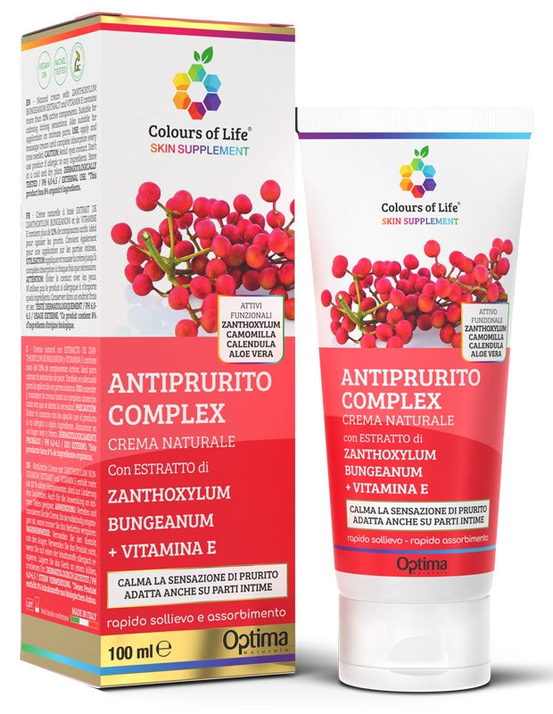 optima naturals colours of life skin supplemente antiprurito complex crema 100 ml colours of life ean 8052432437833