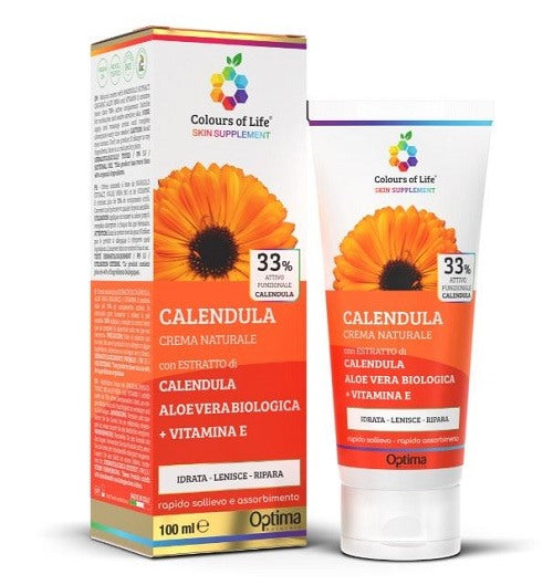 optima naturals srl colours of life skin supplement calendula crema 100 ml colours of life ean 8052432436294